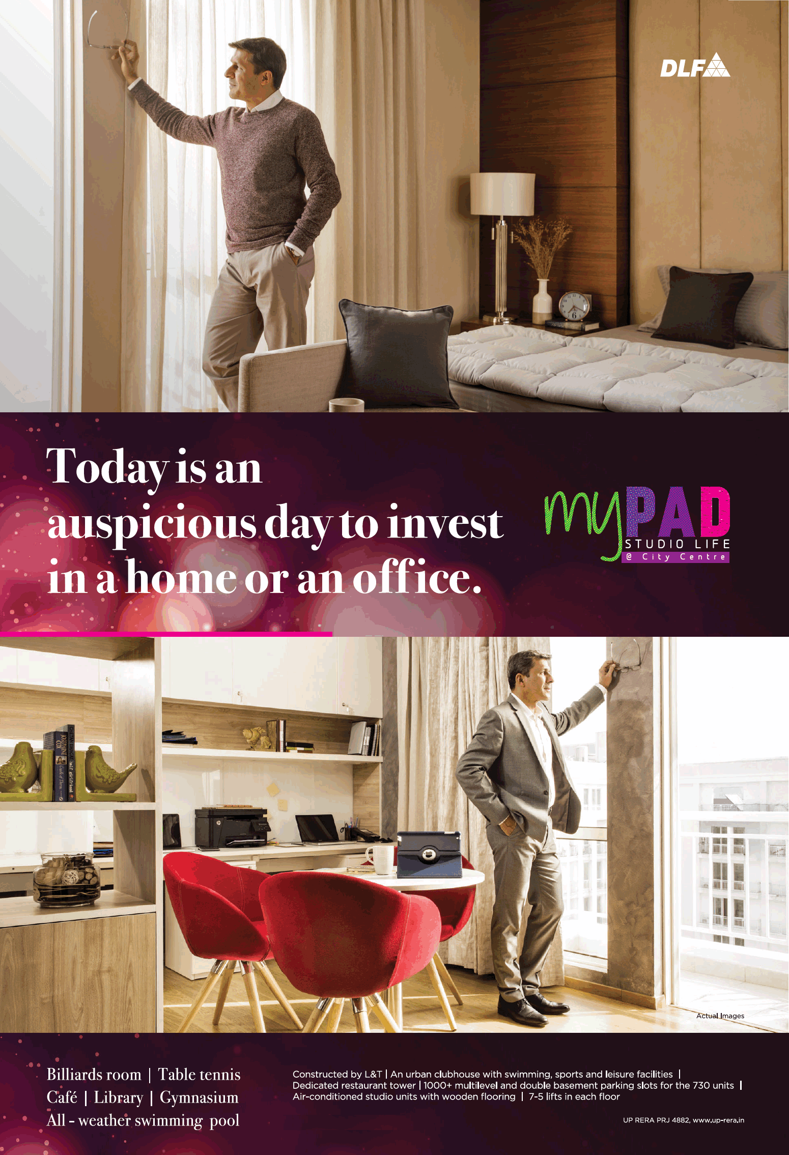 Today is an auspicious day to invest in a home or an office at DLF My Pad in Lucknow